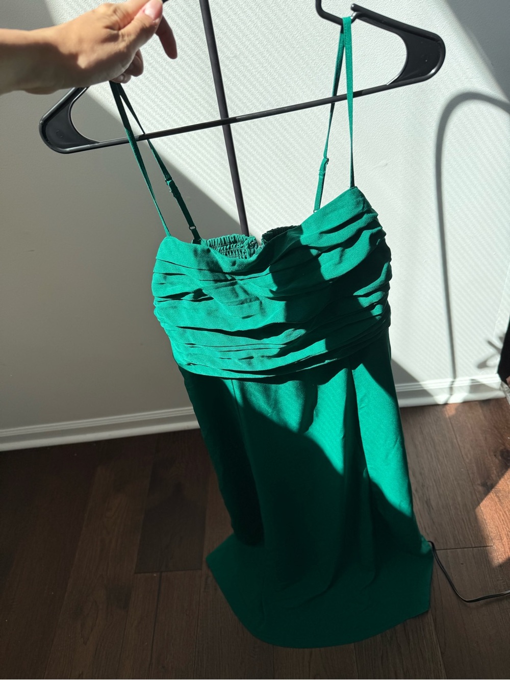 Abercrombie & Fitch Emerald Green Spaghetti Strap Dress